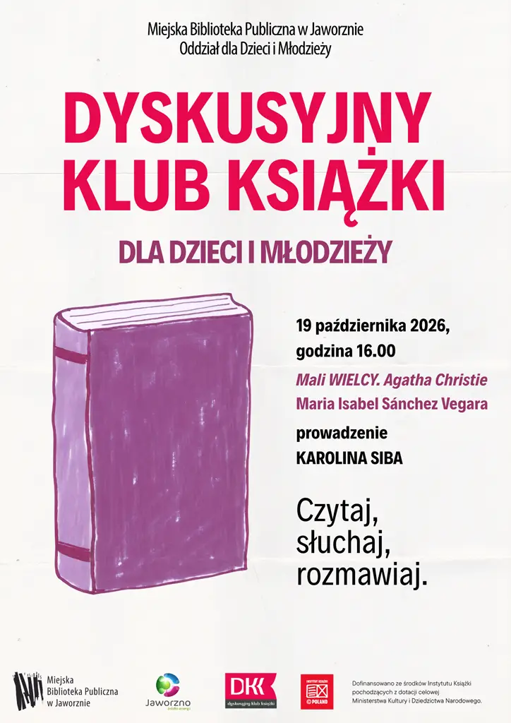 Dyskusyjny Klub Książki dla Dzieci i Młodzieży – zaproszenie na spotkanie