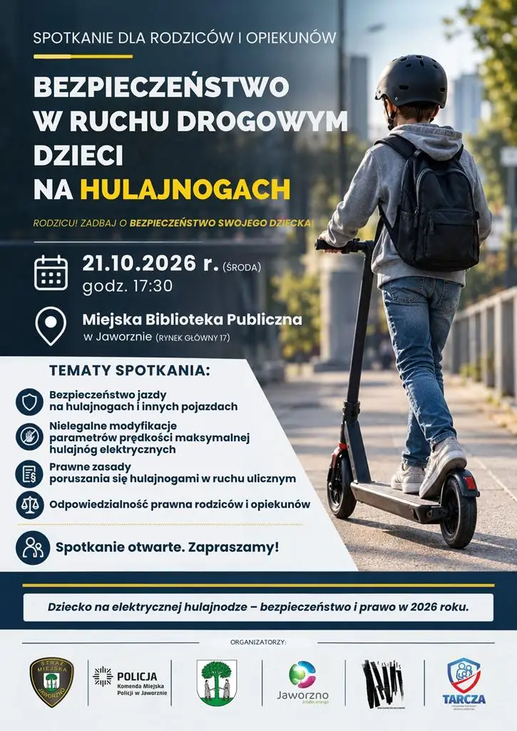 Spotkanie o bezpieczeństwie dzieci na hulajnogach elektrycznych