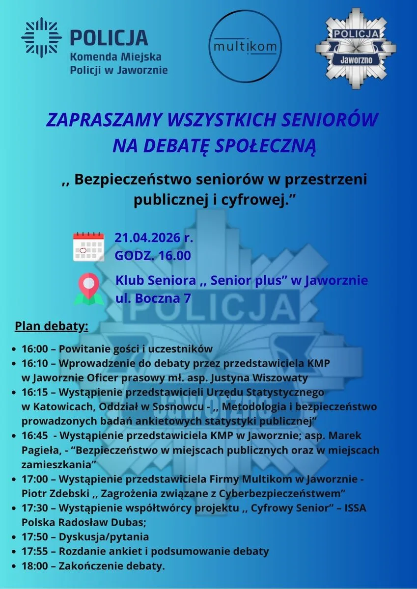 Debata społeczna dla seniorów w Jaworznie
