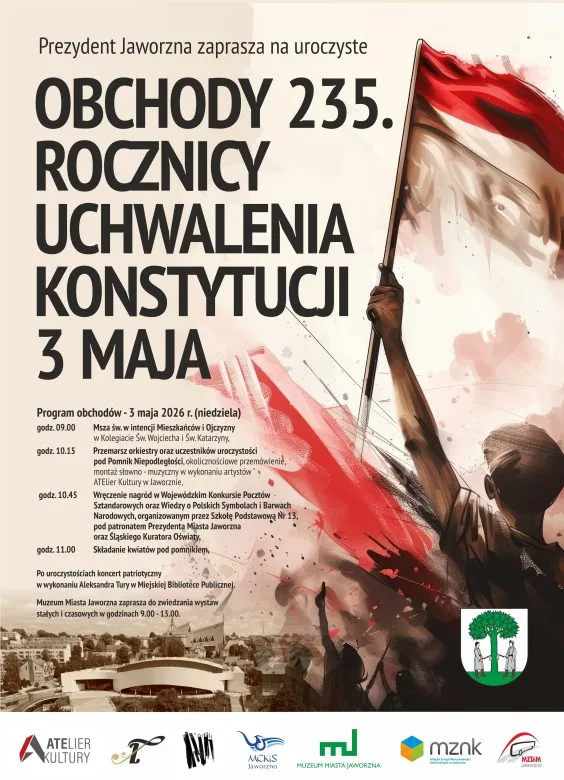 Uroczystości z okazji 235. rocznicy uchwalenia Konstytucji 3 Maja w Jaworznie