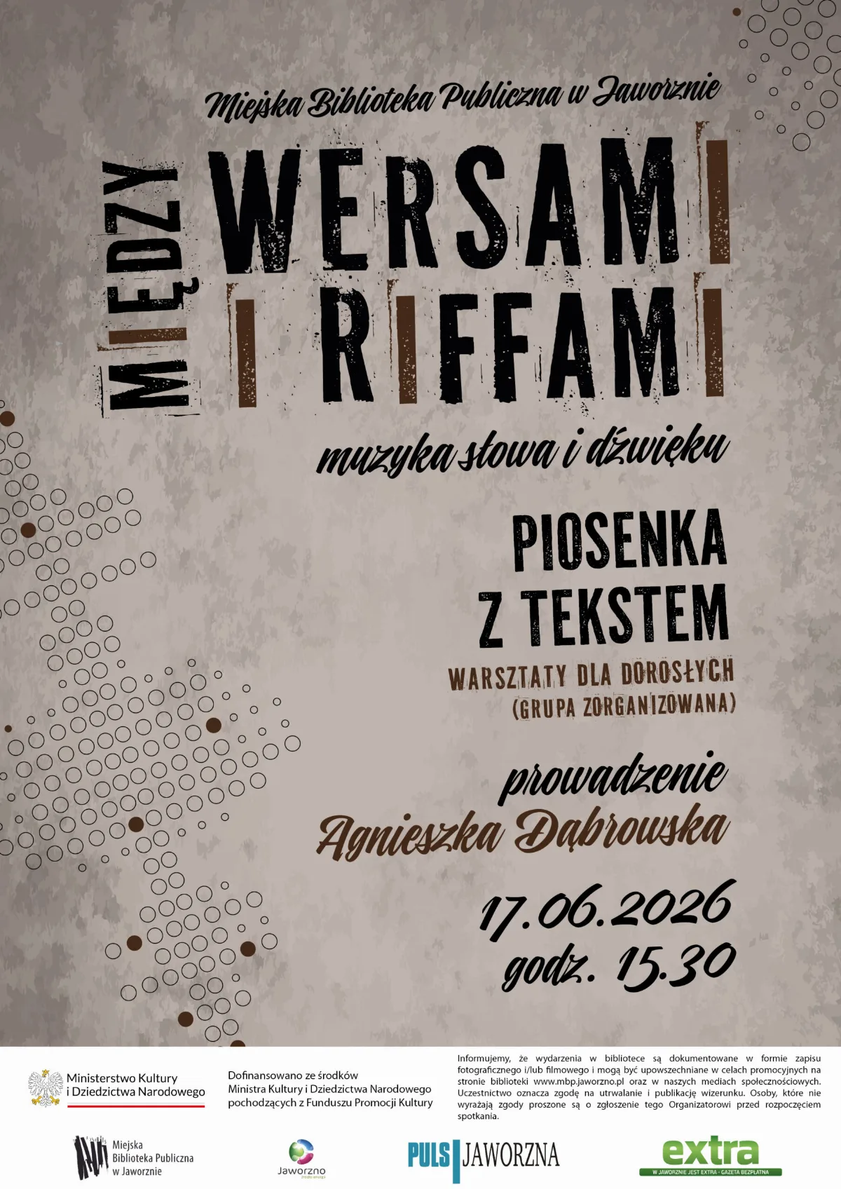 Warsztaty literacko-muzyczne dla dorosłych
